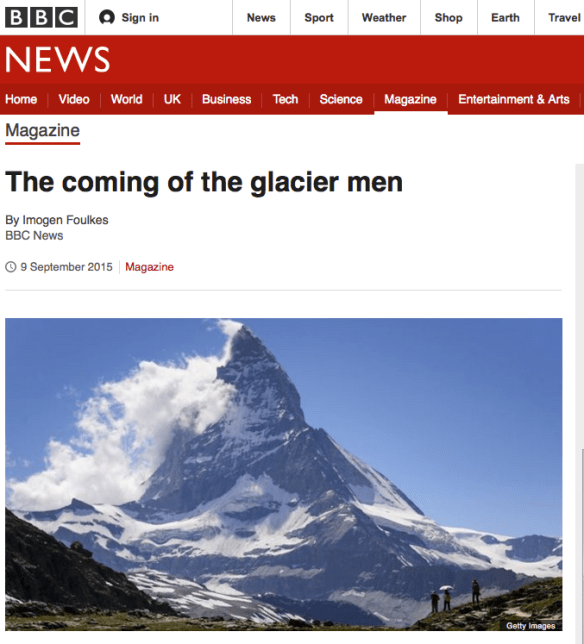 The coming of the glacier men